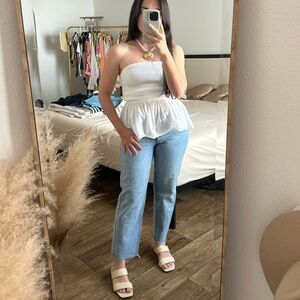 Straight Leg Cropped Denim